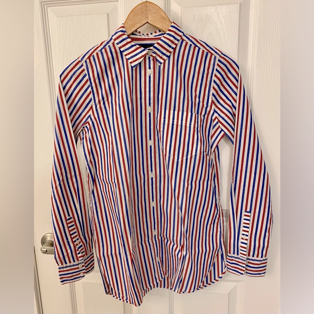 J Crew stripe button down shirt